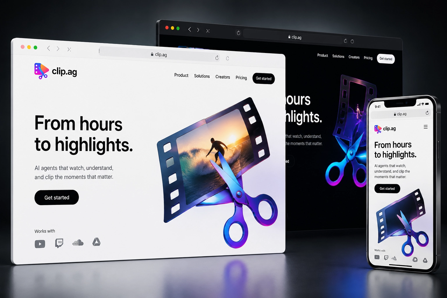 clip.ag website concept preview