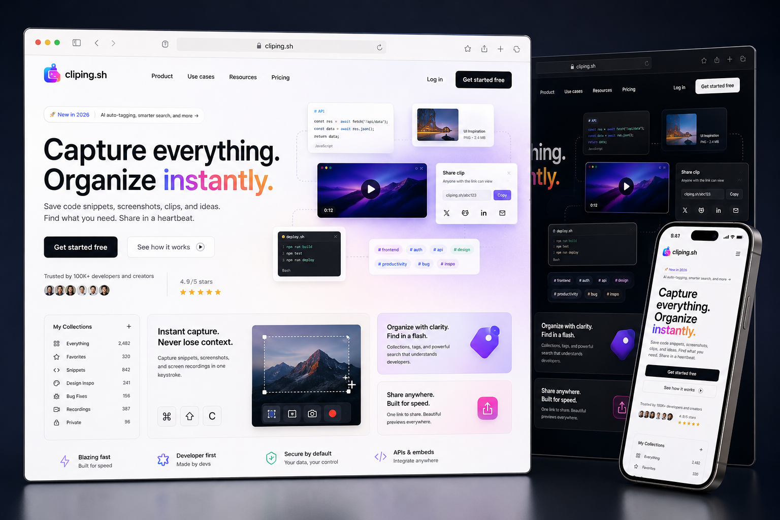 cliping.sh website concept preview