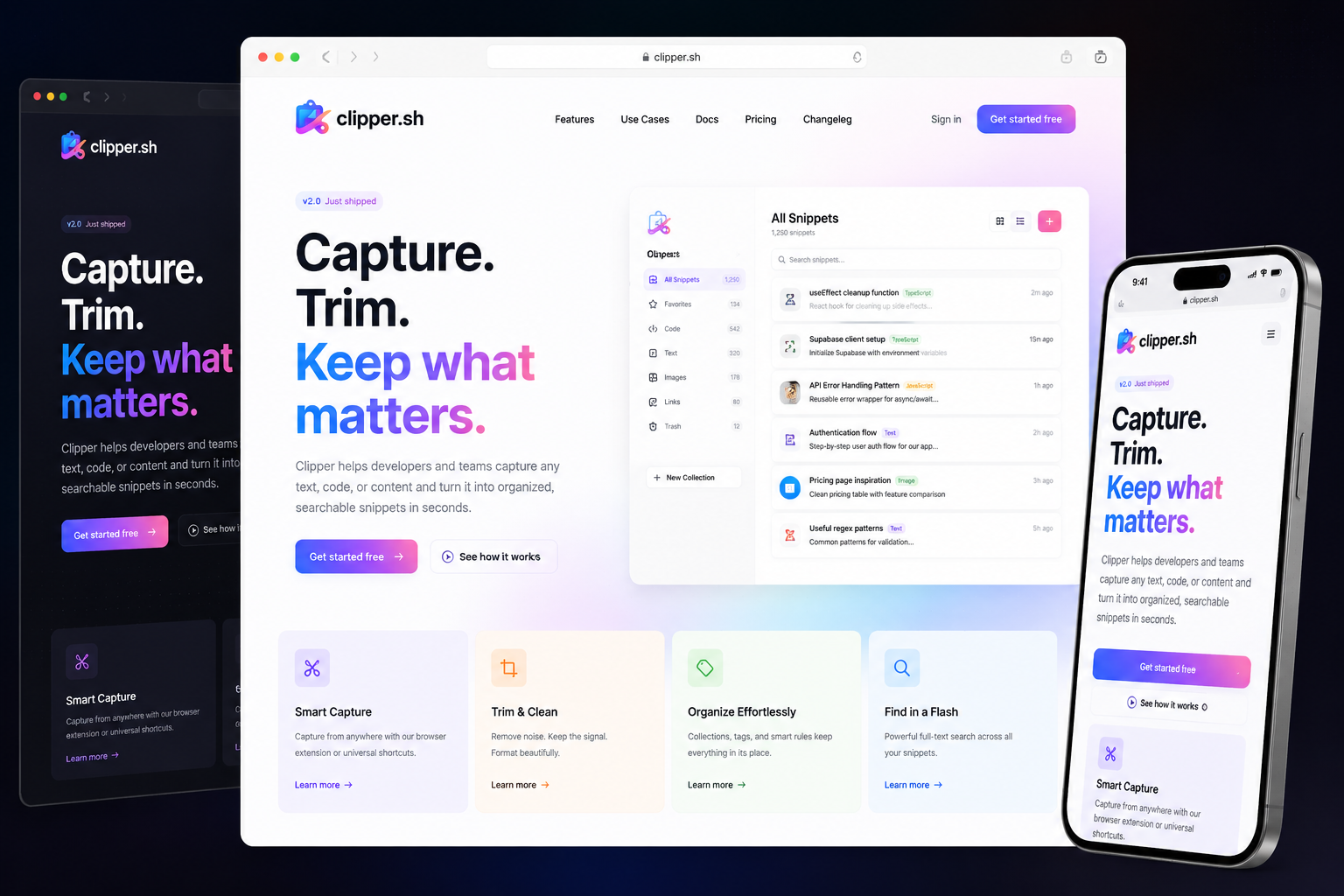 clipper.sh website concept preview