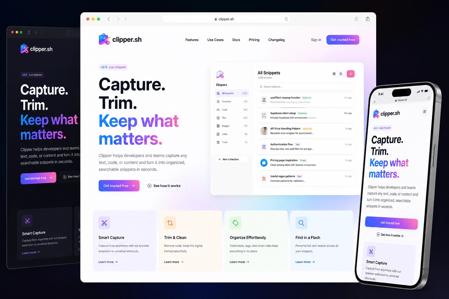 clipper.sh website concept preview