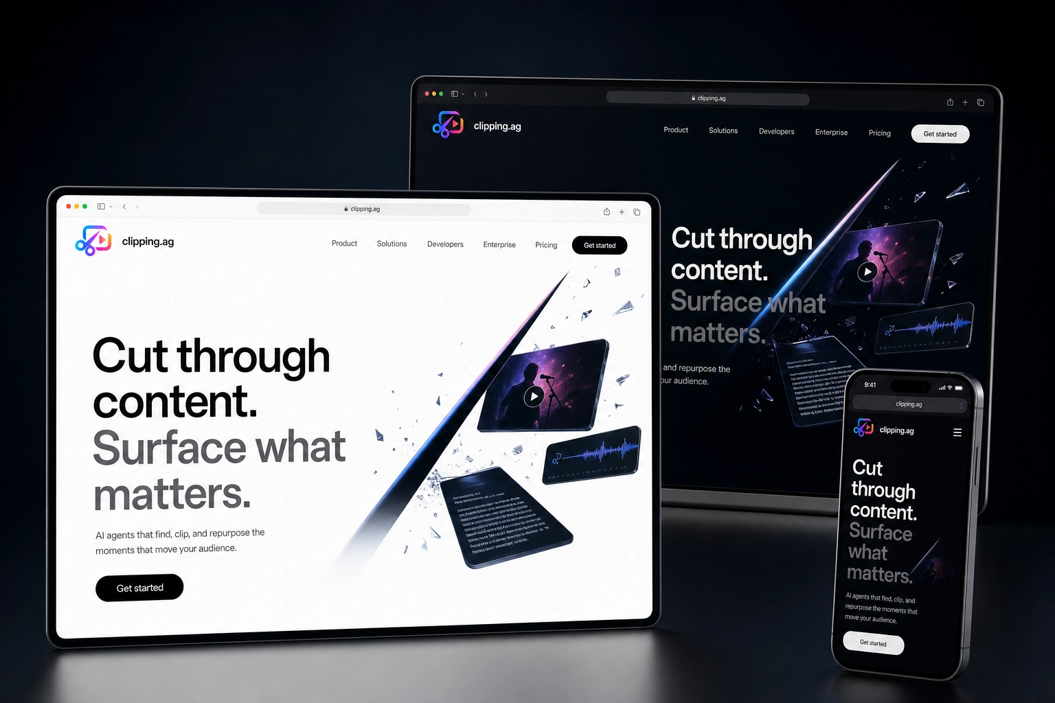 clipping.ag website concept preview