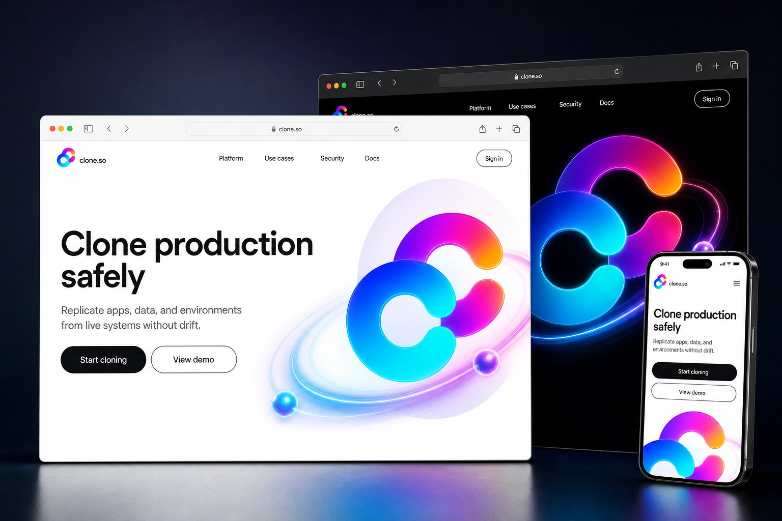 clone.so website concept preview
