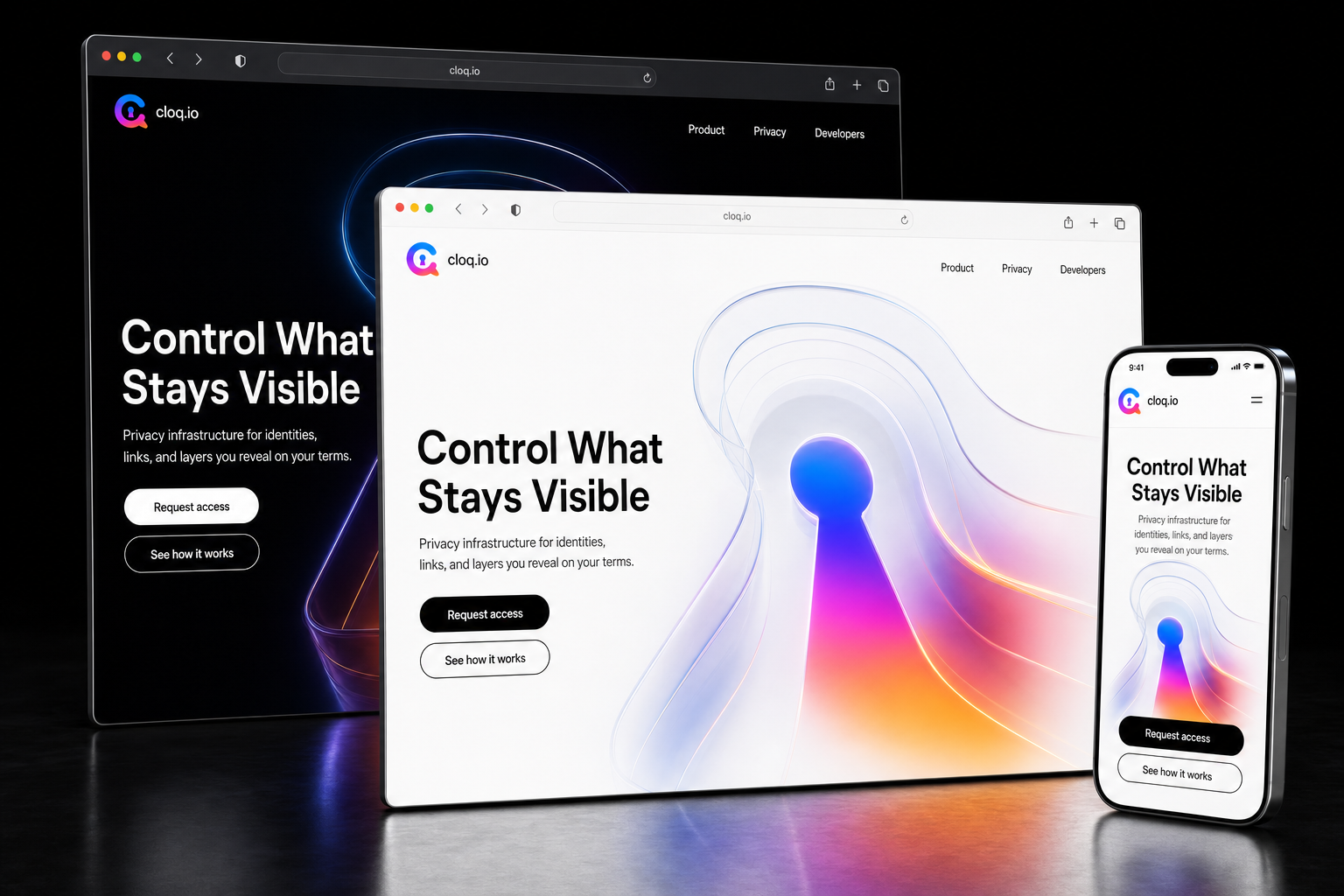 cloq.io website concept preview