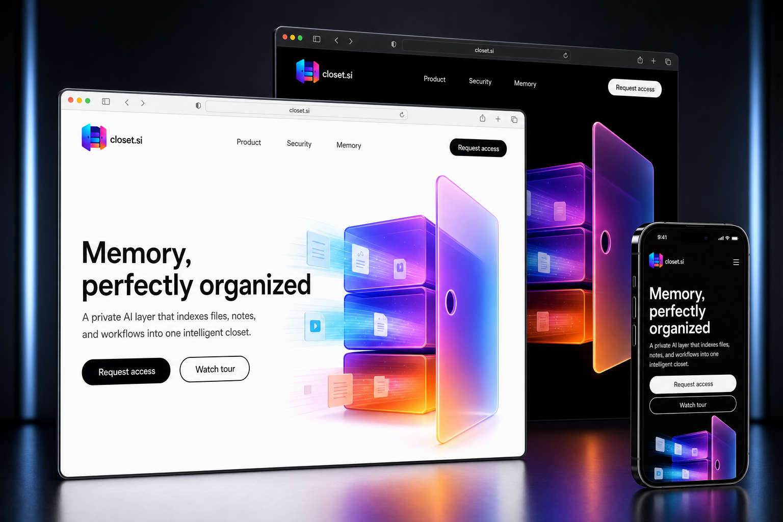 closet.si website concept preview