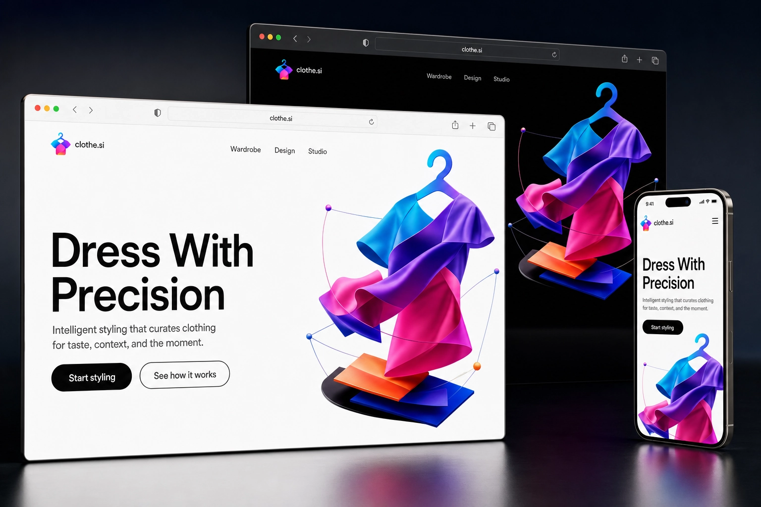 clothe.si website concept preview