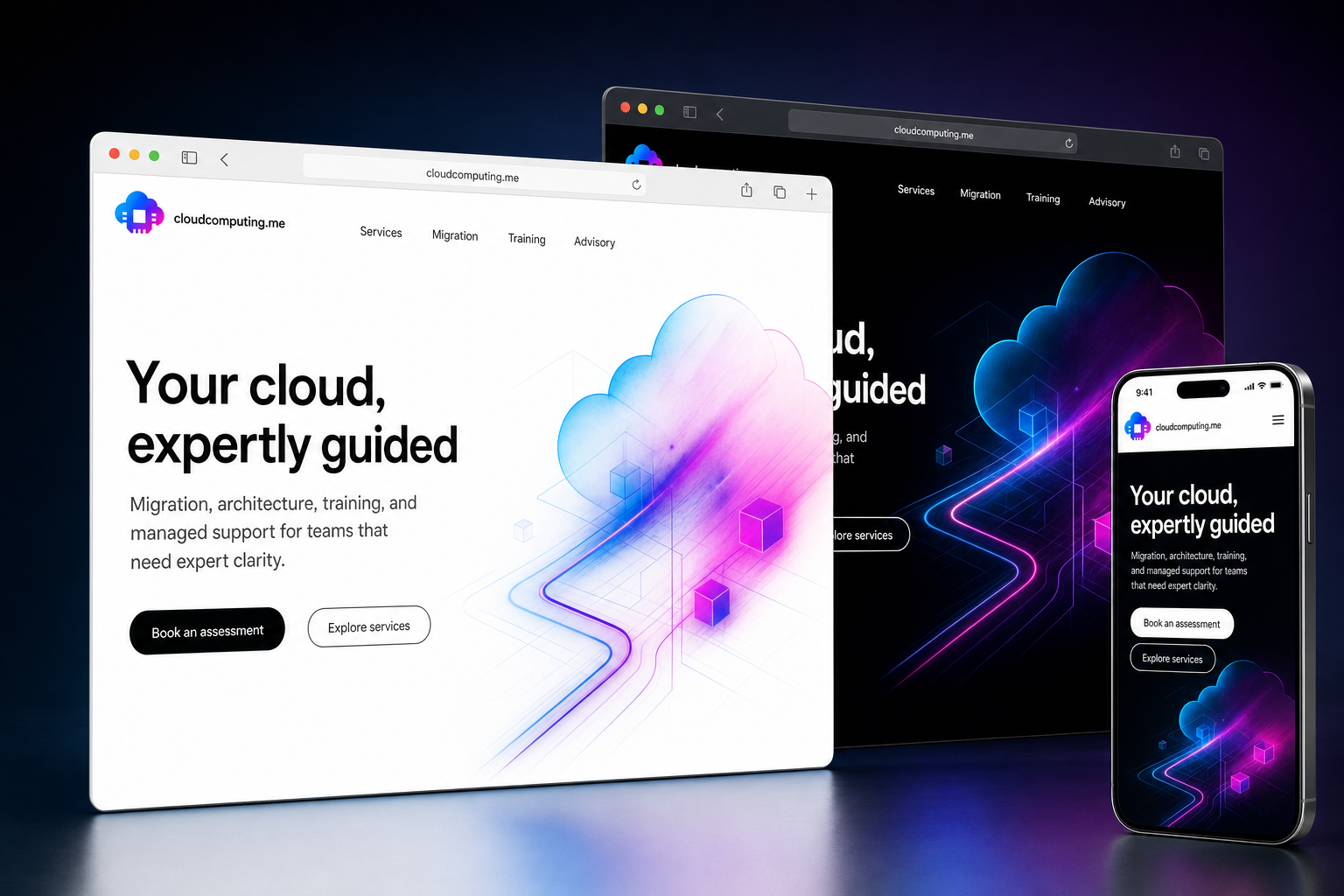 cloudcomputing.me website concept preview enlarged