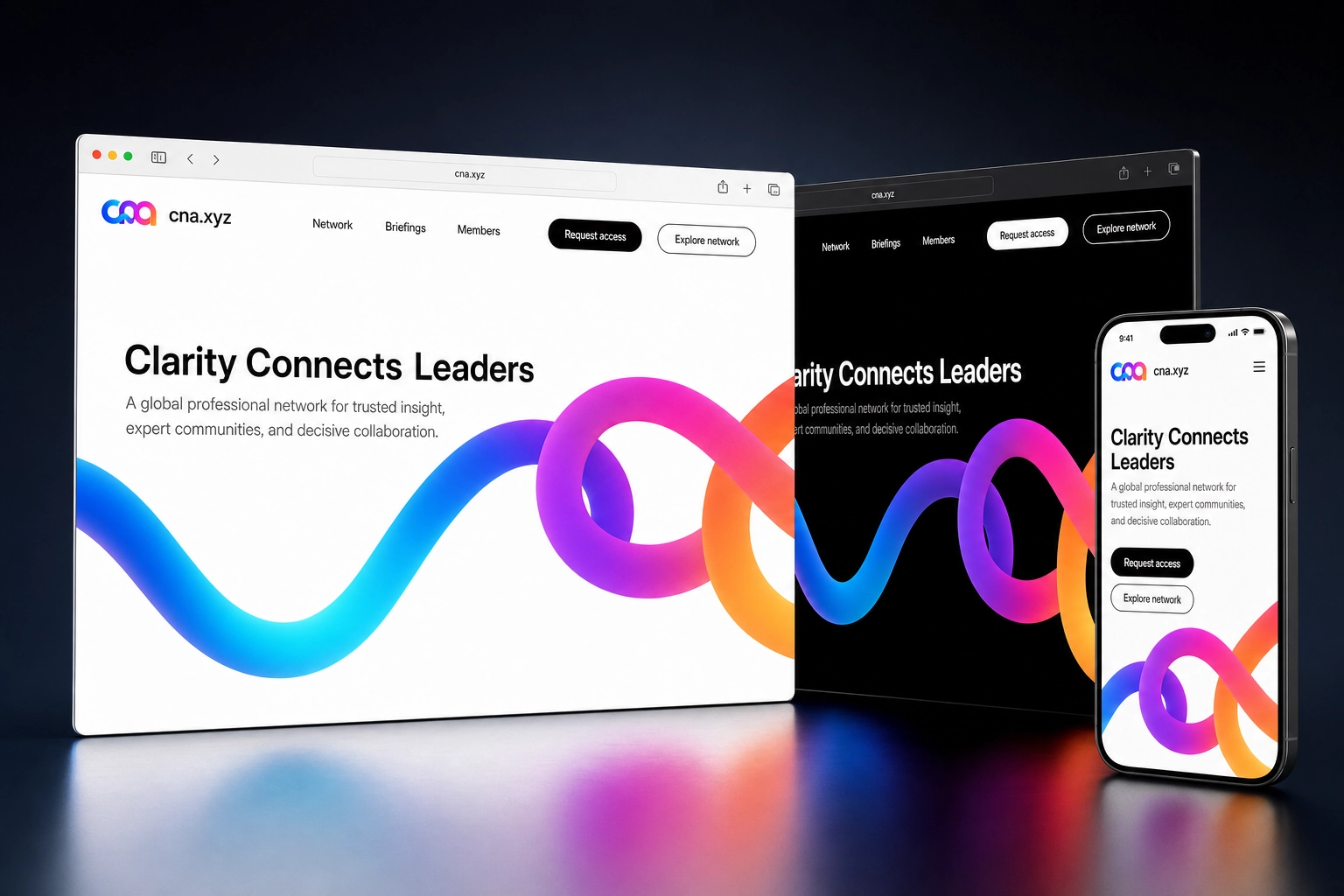 cna.xyz website concept preview
