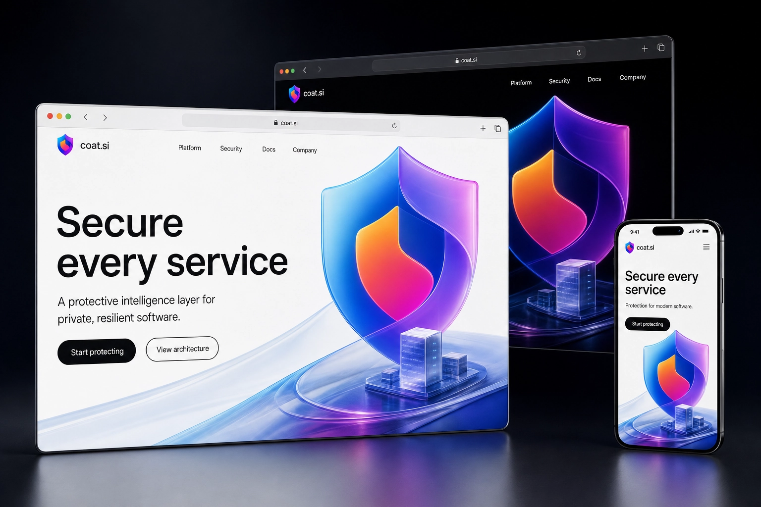 coat.si website concept preview
