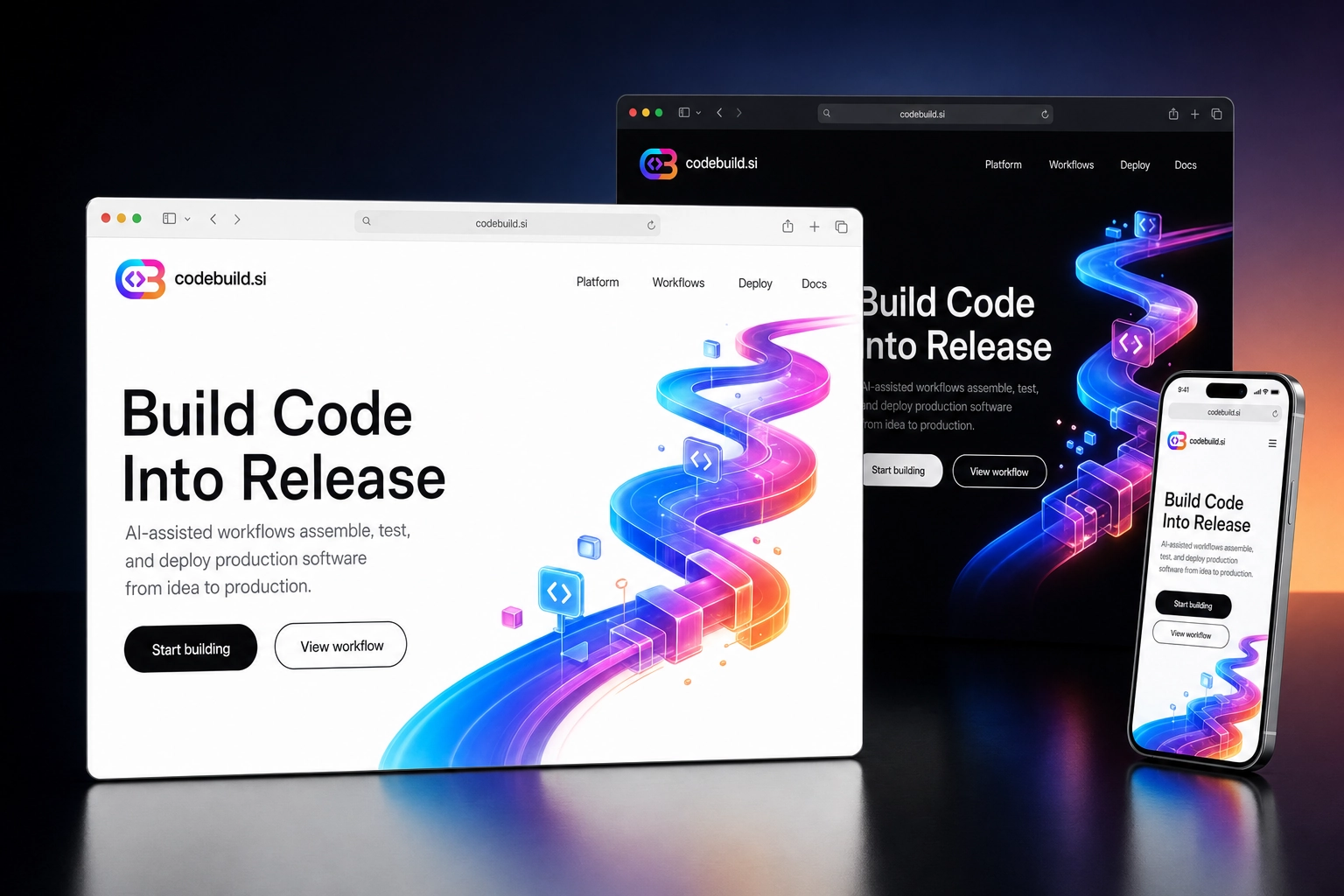 codebuild.si website concept preview