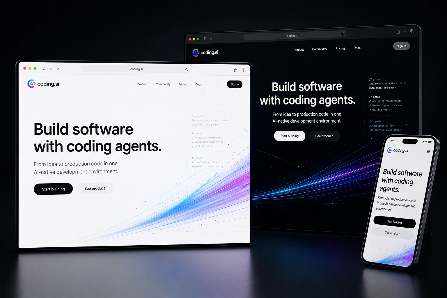 coding.si website concept preview