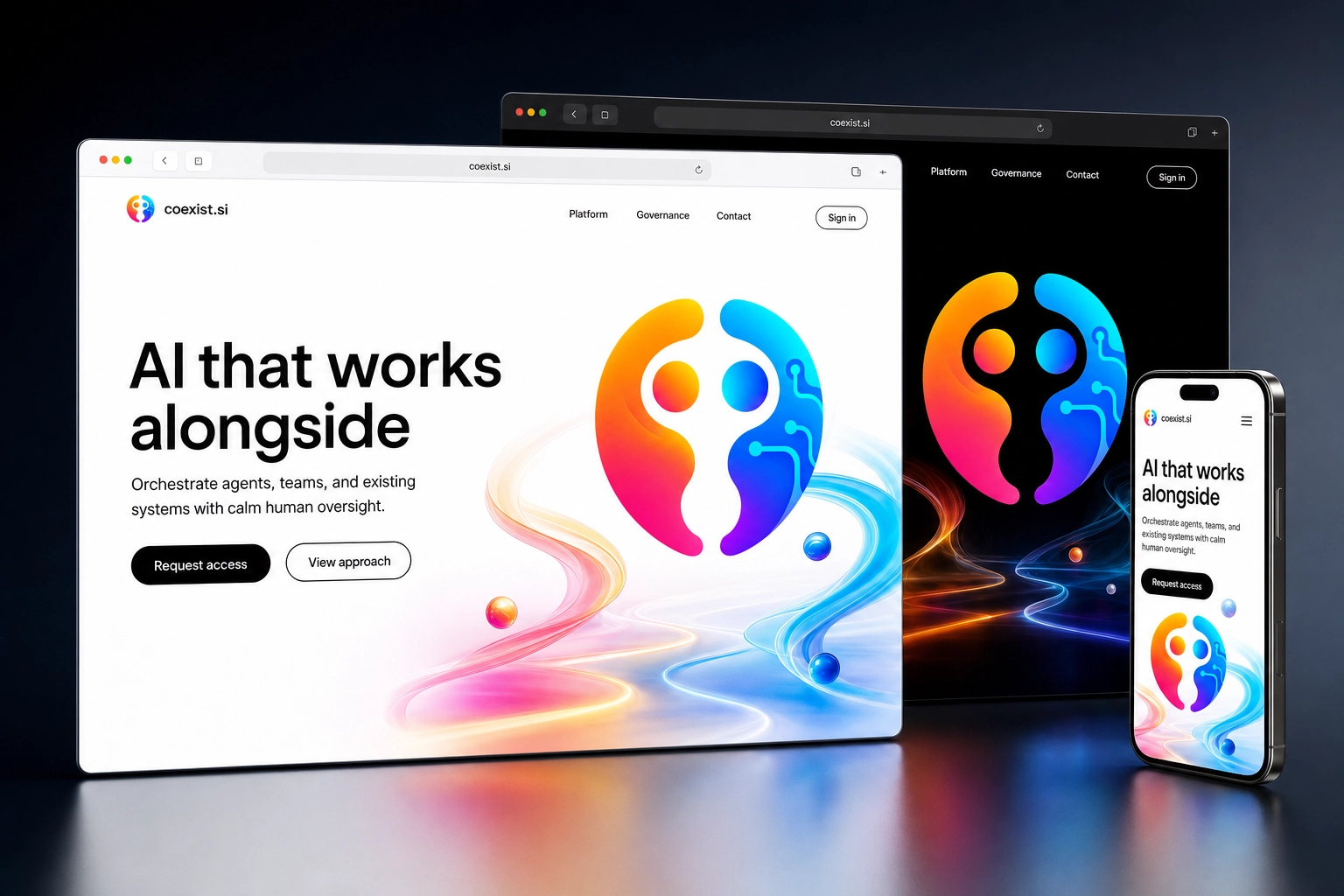 coexist.si website concept preview