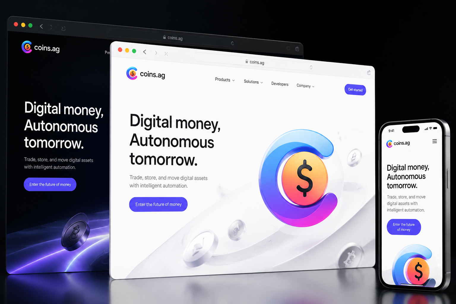 coins.ag website concept preview