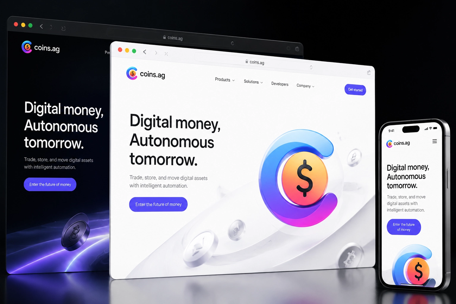 coins.ag website concept preview