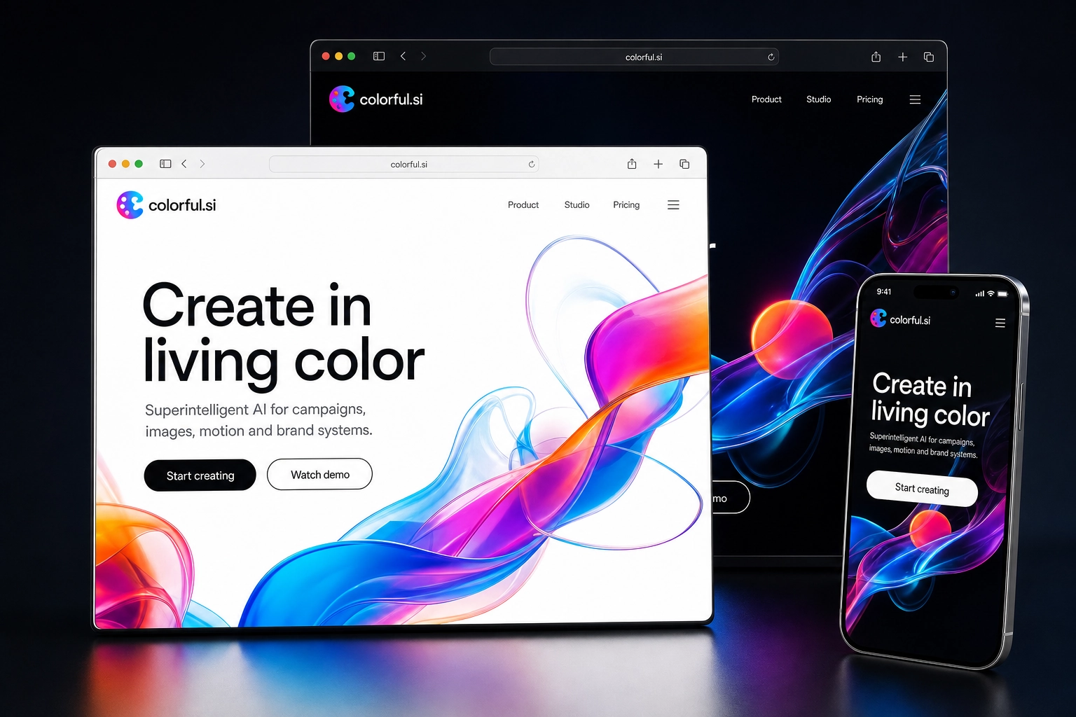 colorful.si website concept preview