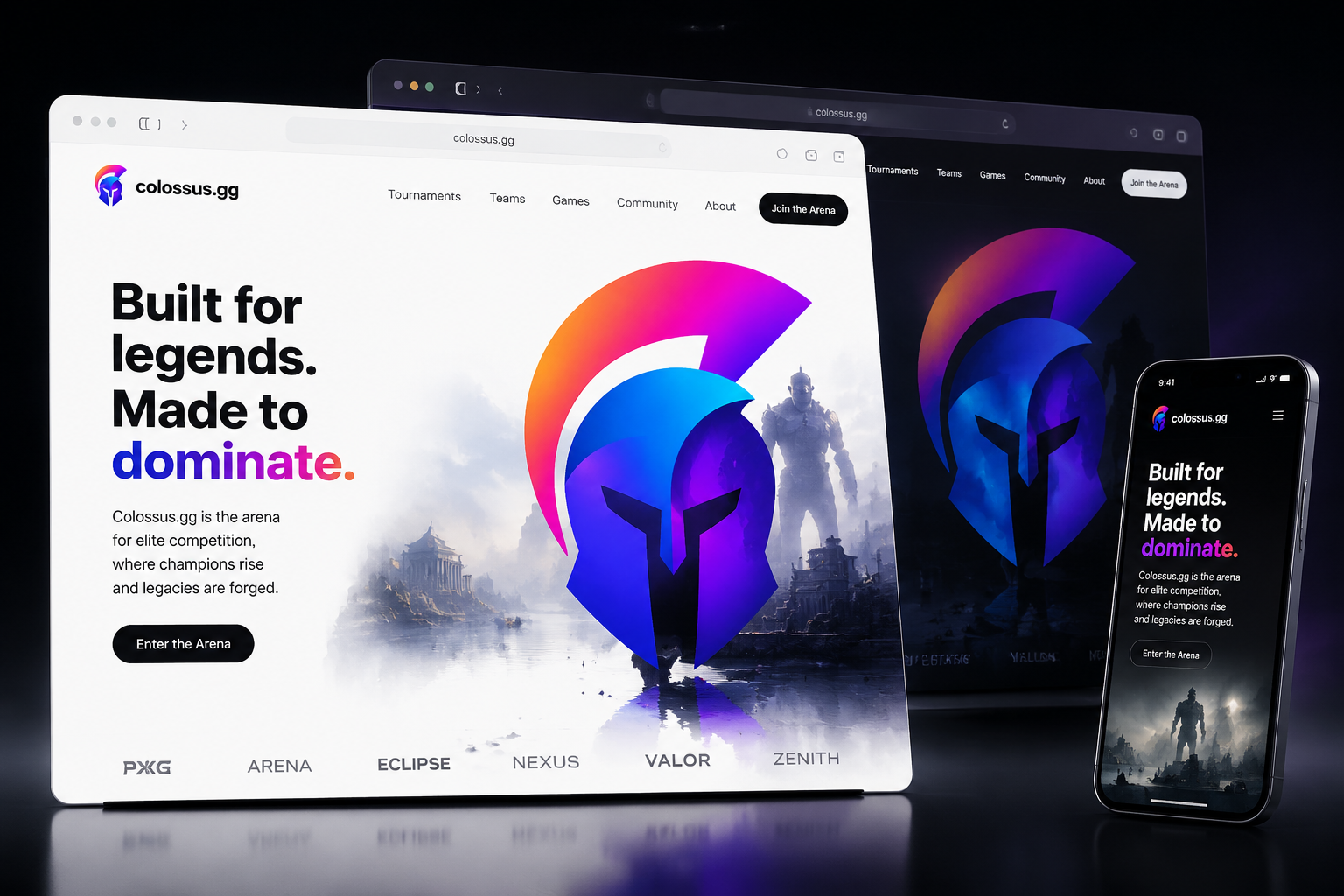 colossus.gg website concept preview
