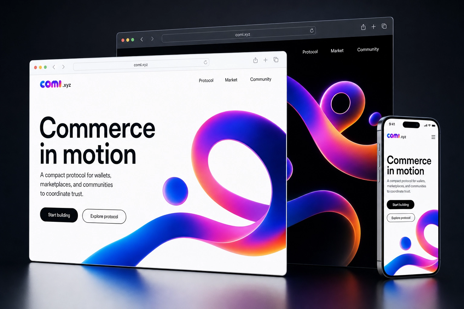 coml.xyz website concept preview