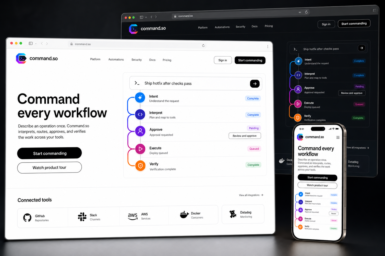 command.so website concept preview