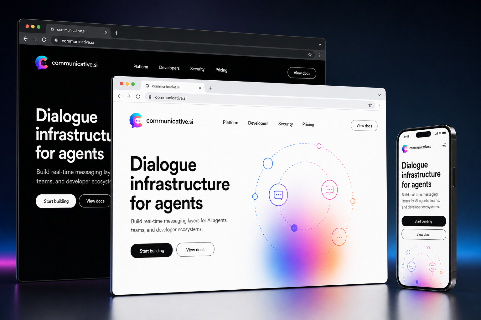 communicative.si website concept preview