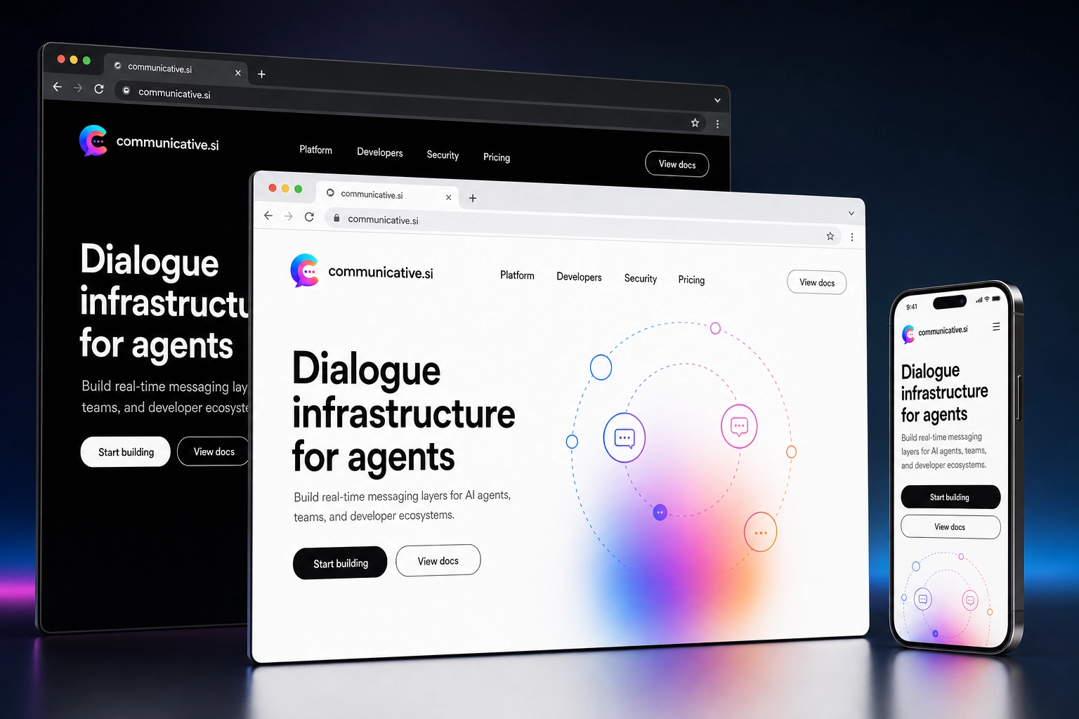 communicative.si website concept preview