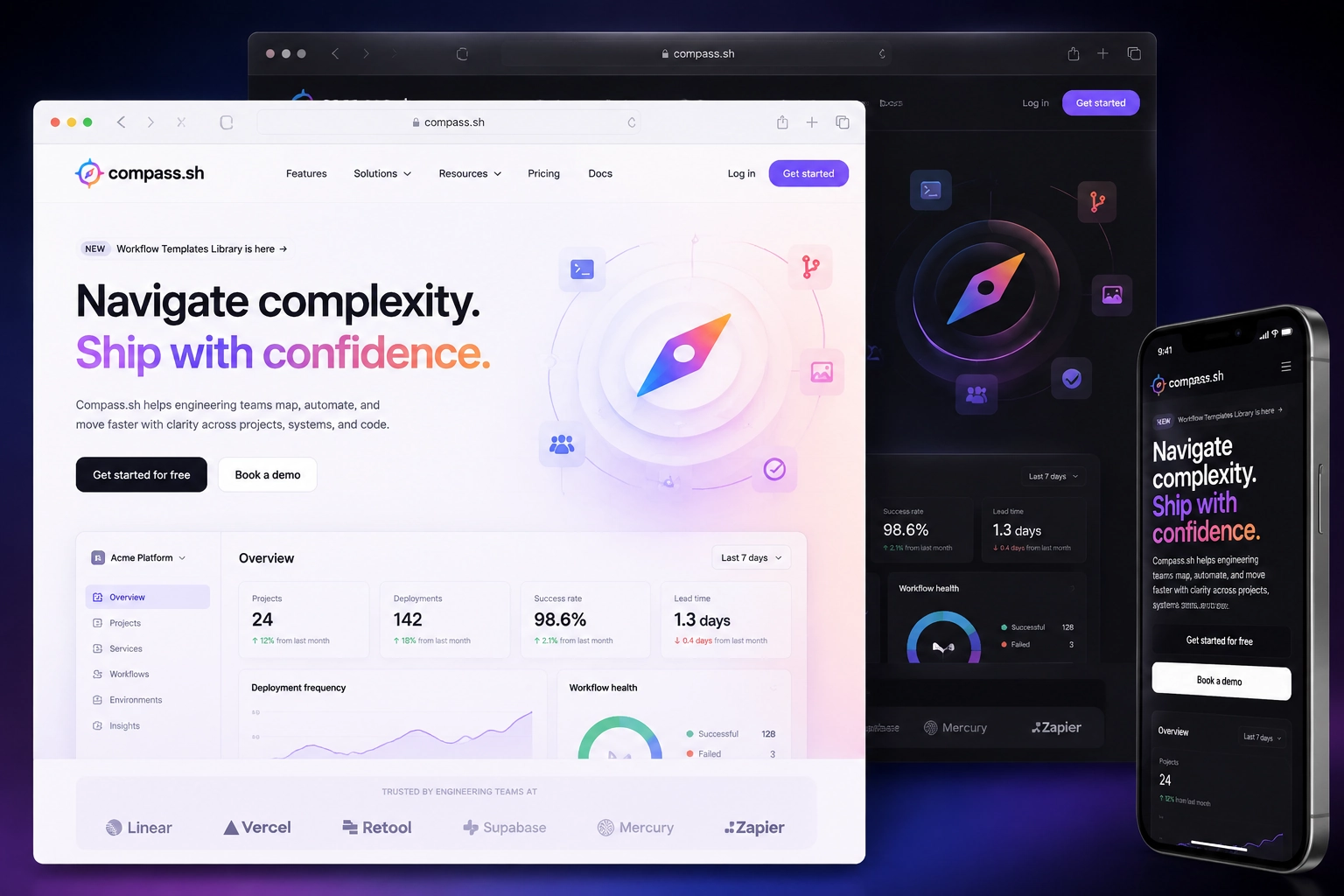 compass.sh website concept preview