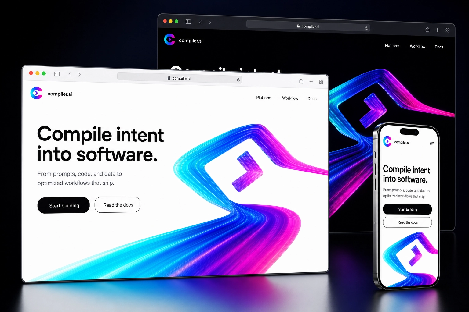 compiler.si website concept preview