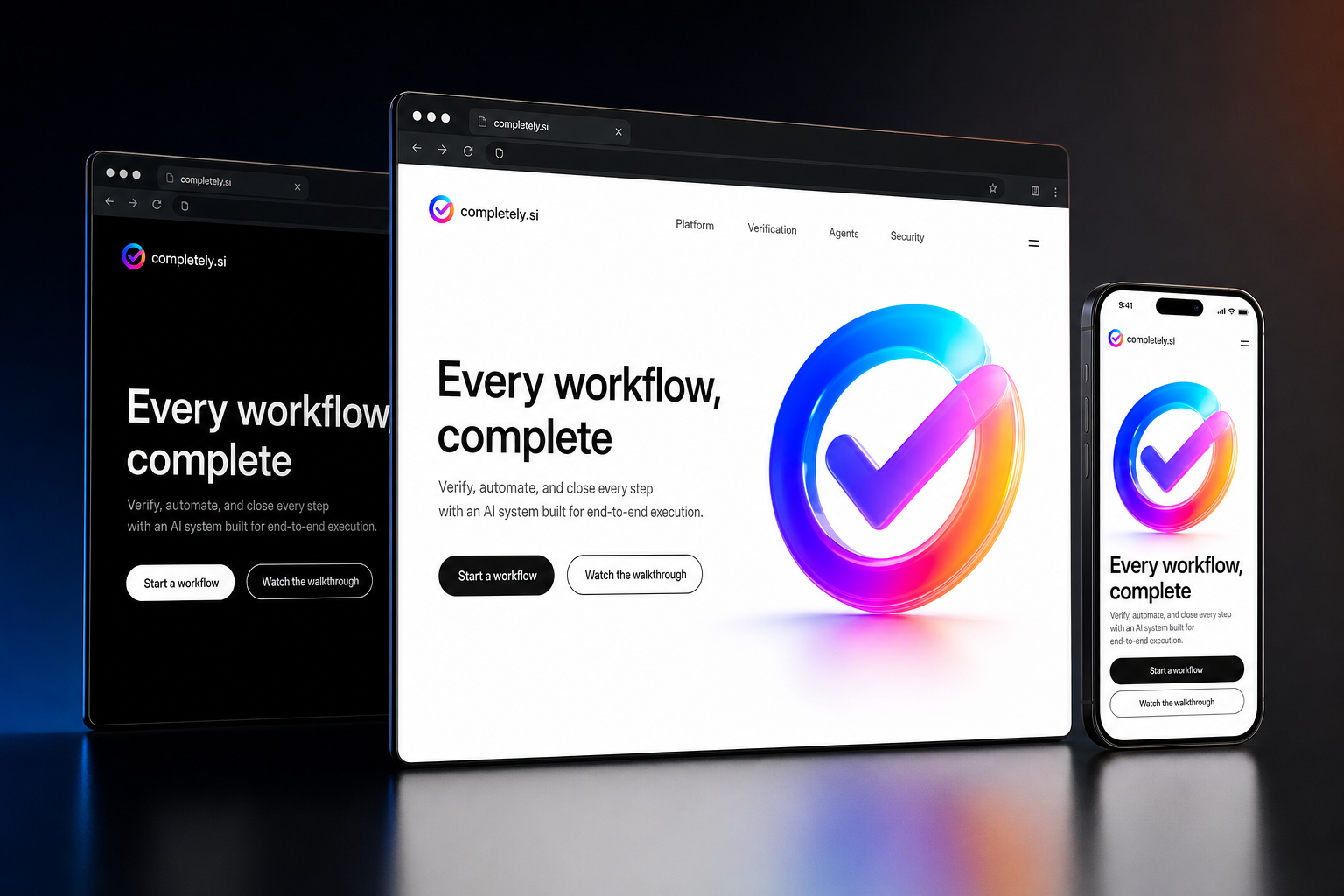 completely.si website concept preview