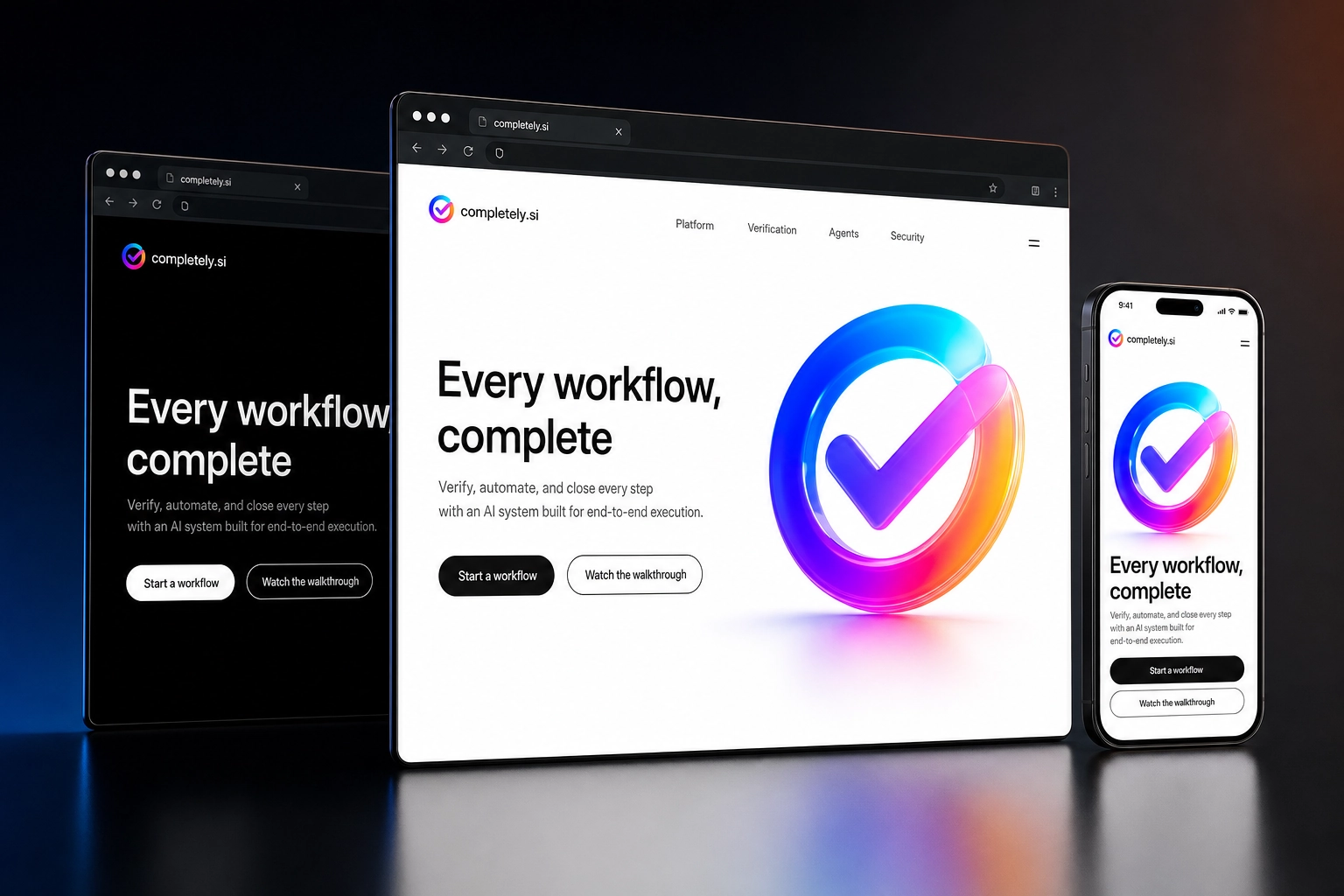 completely.si website concept preview