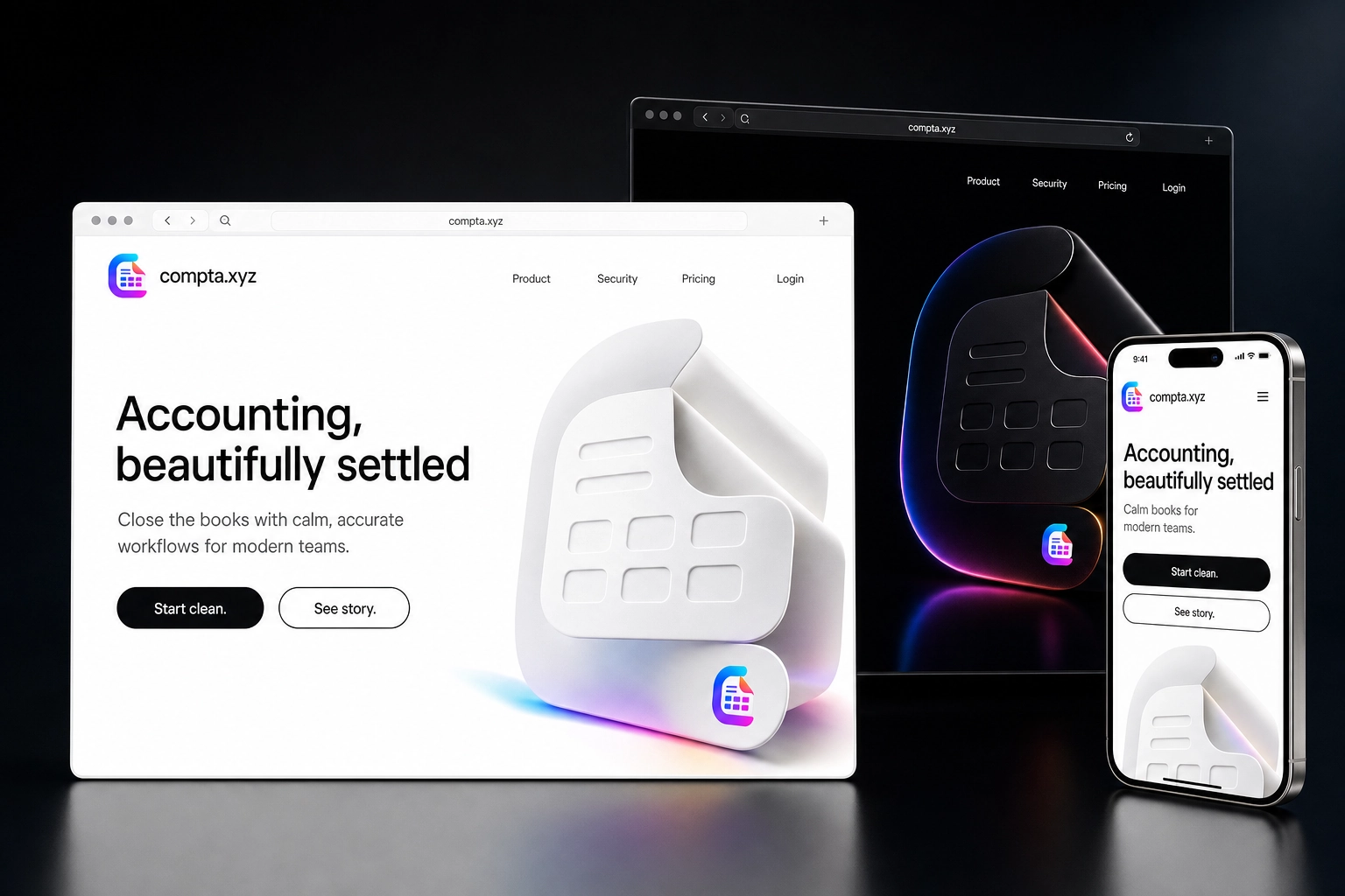 compta.xyz website concept preview
