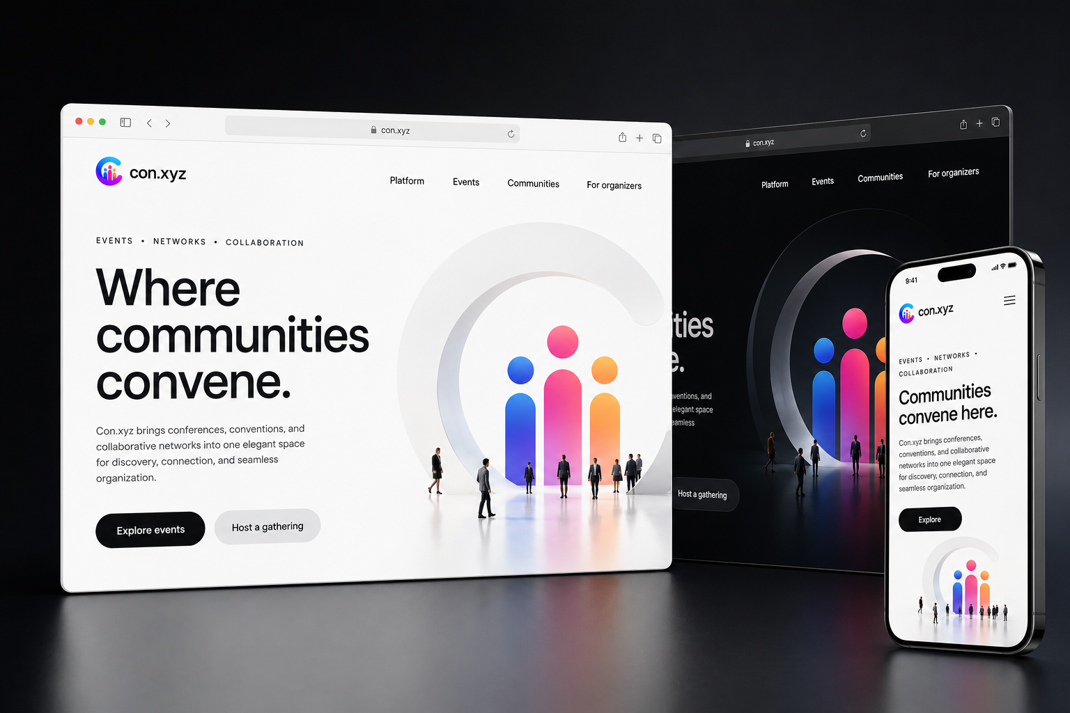 con.xyz website concept preview
