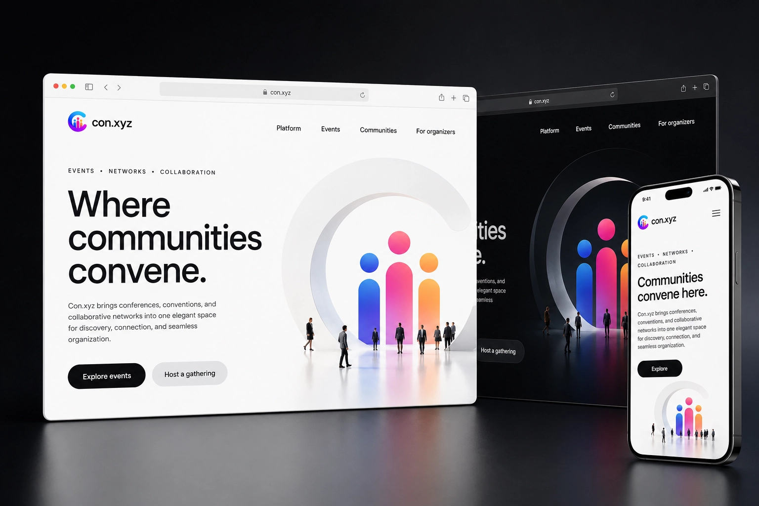 con.xyz website concept preview