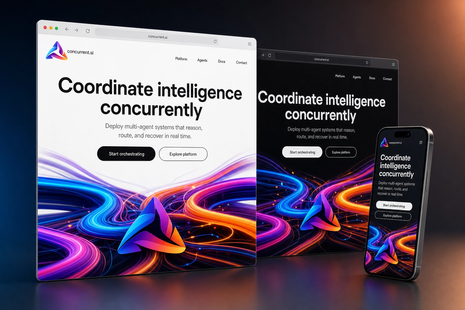 concurrent.si website concept preview