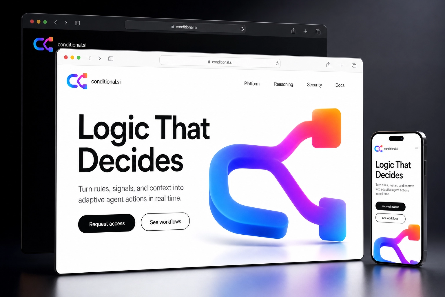 conditional.si website concept preview