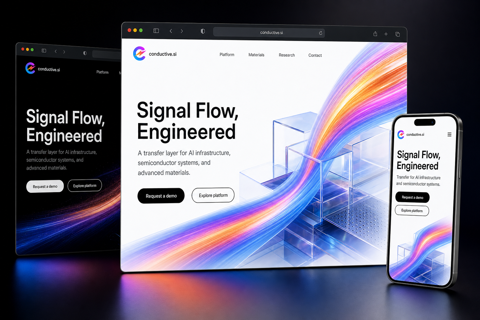 conductive.si website concept preview