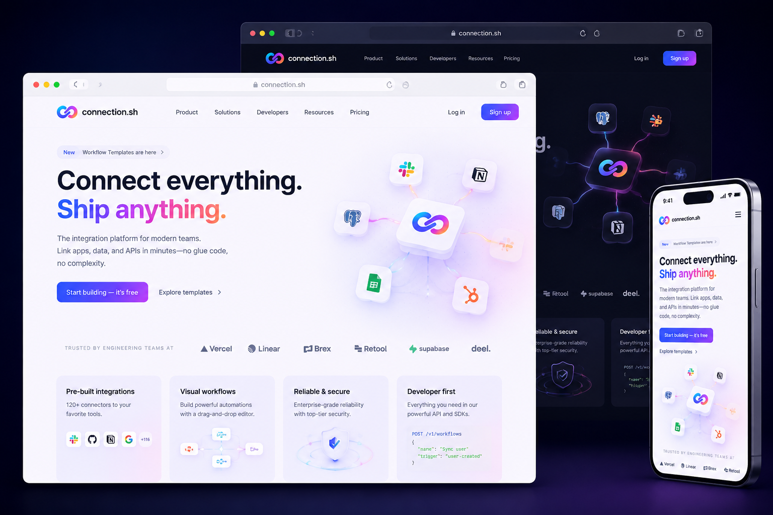 connection.sh website concept preview