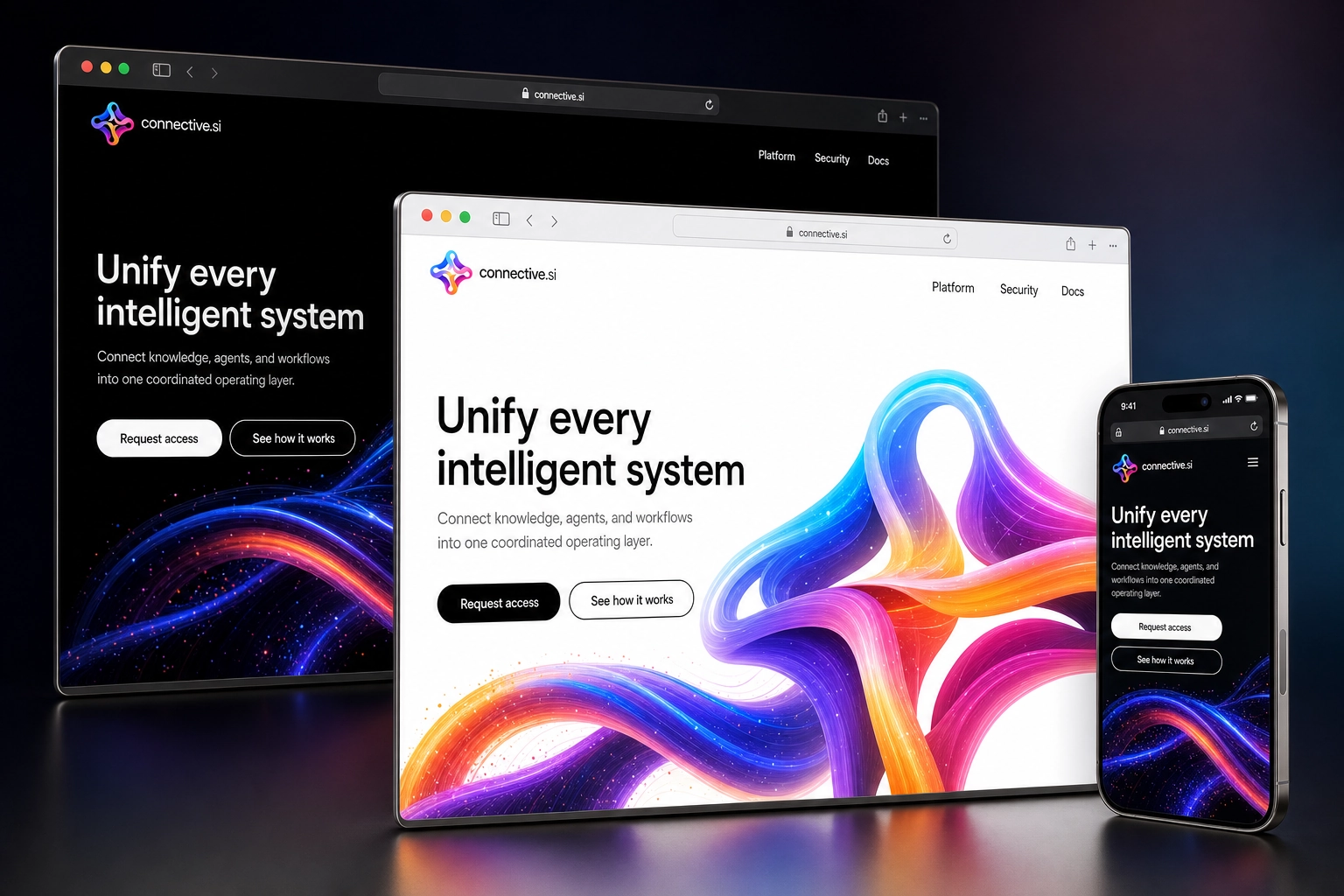 connective.si website concept preview