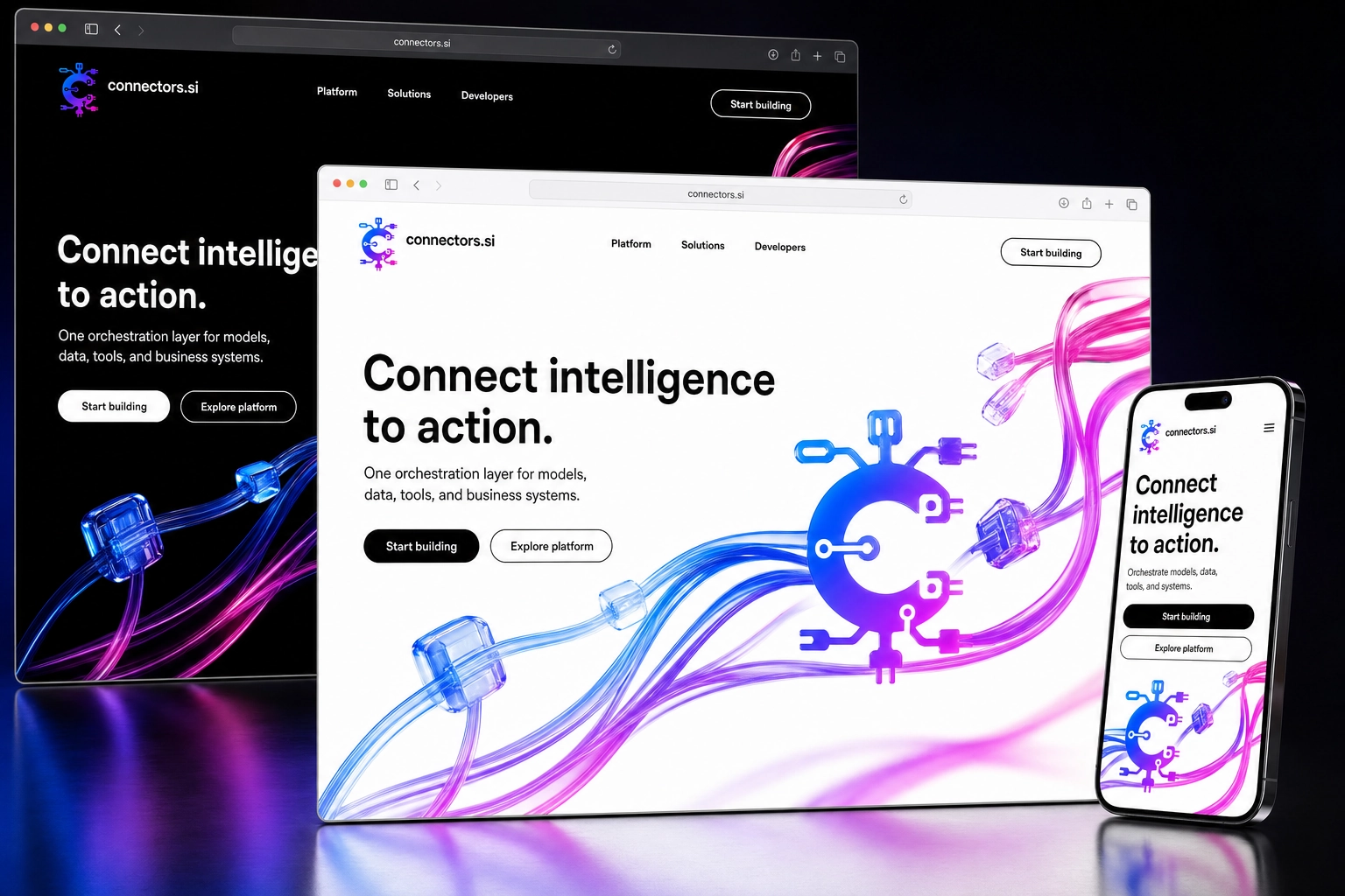 connectors.si website concept preview