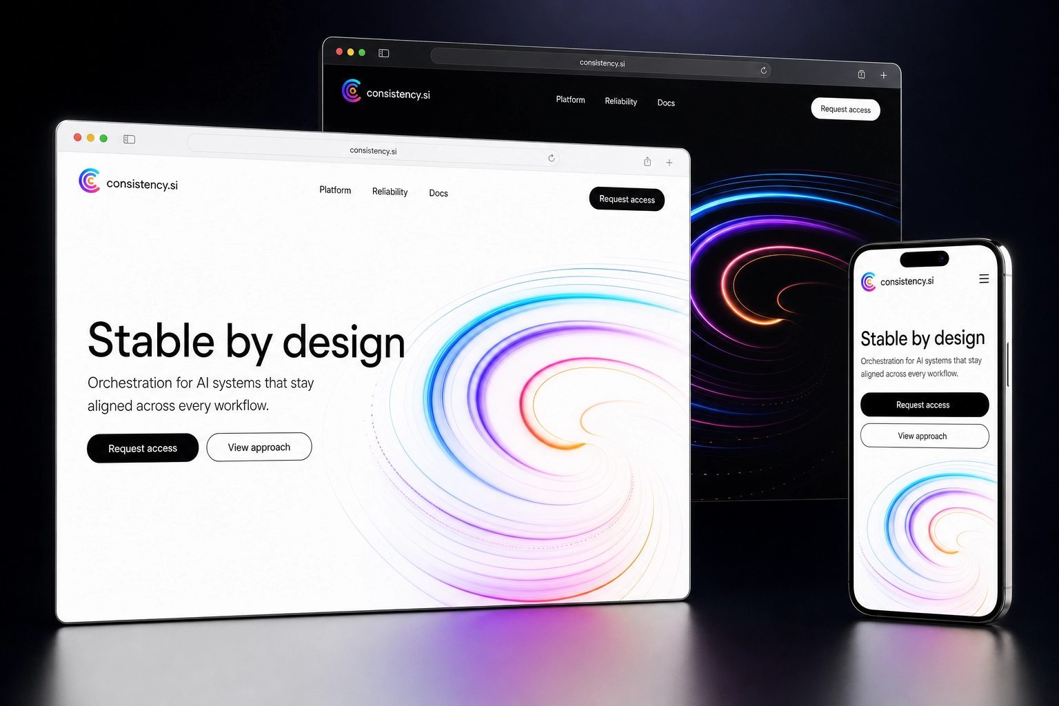 consistency.si website concept preview