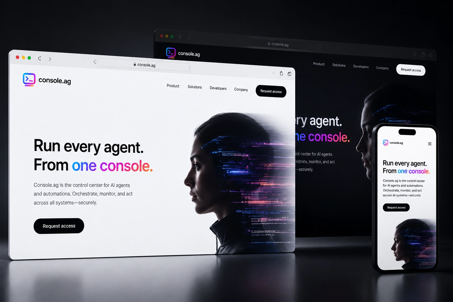 console.ag website concept preview