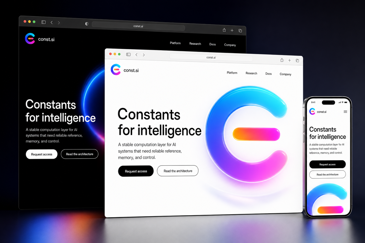 const.si website concept preview