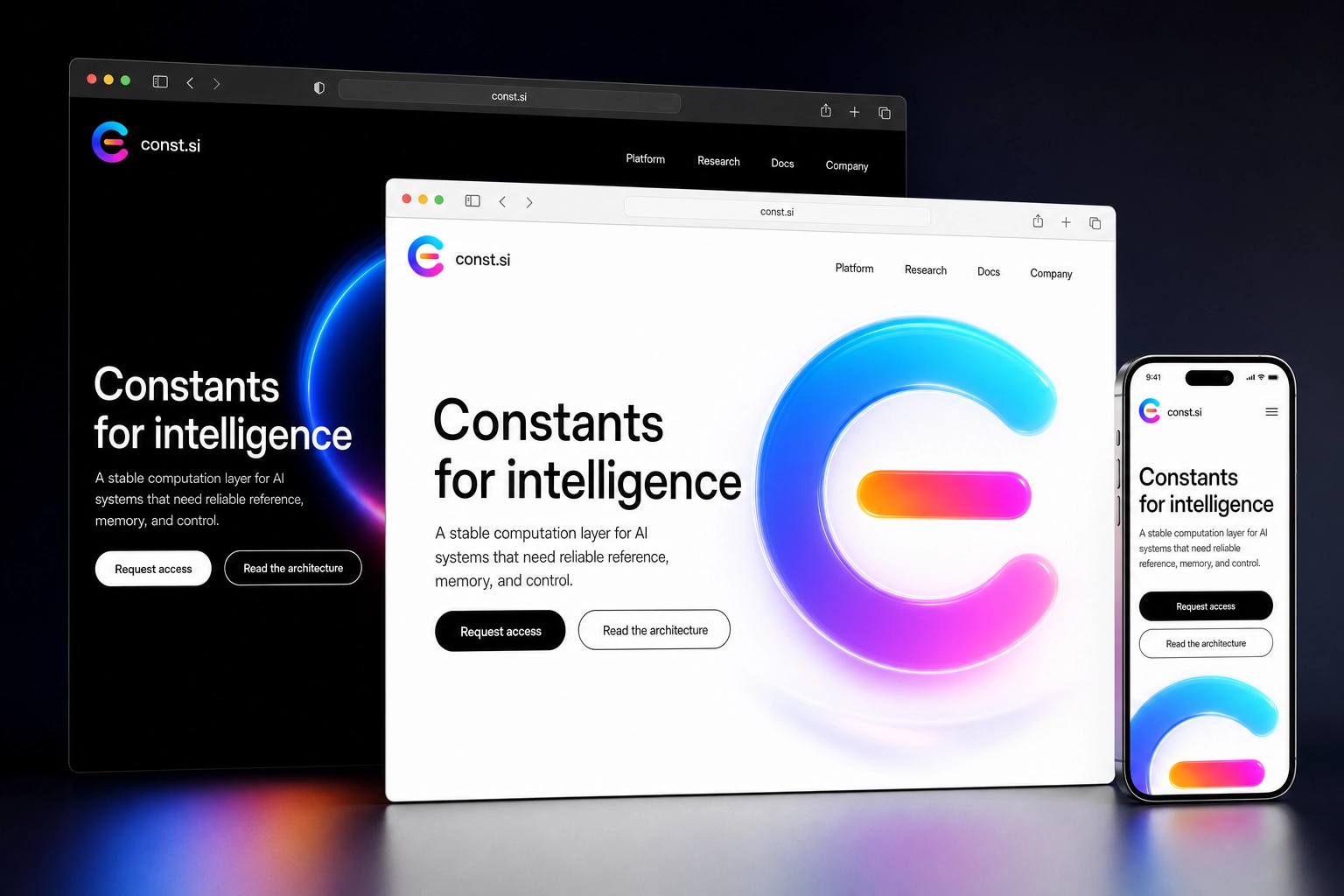 const.si website concept preview
