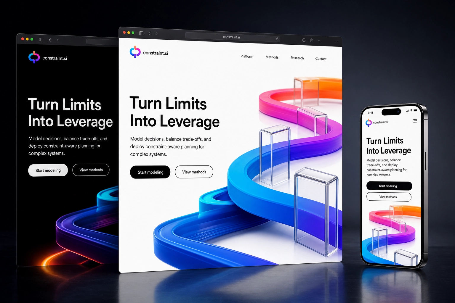 constraint.si website concept preview