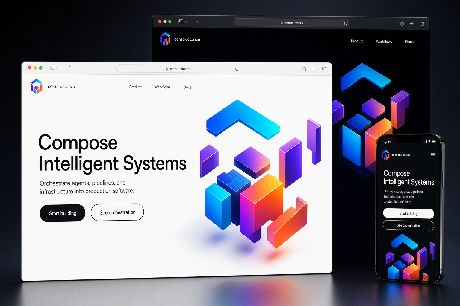constructors.si website concept preview enlarged