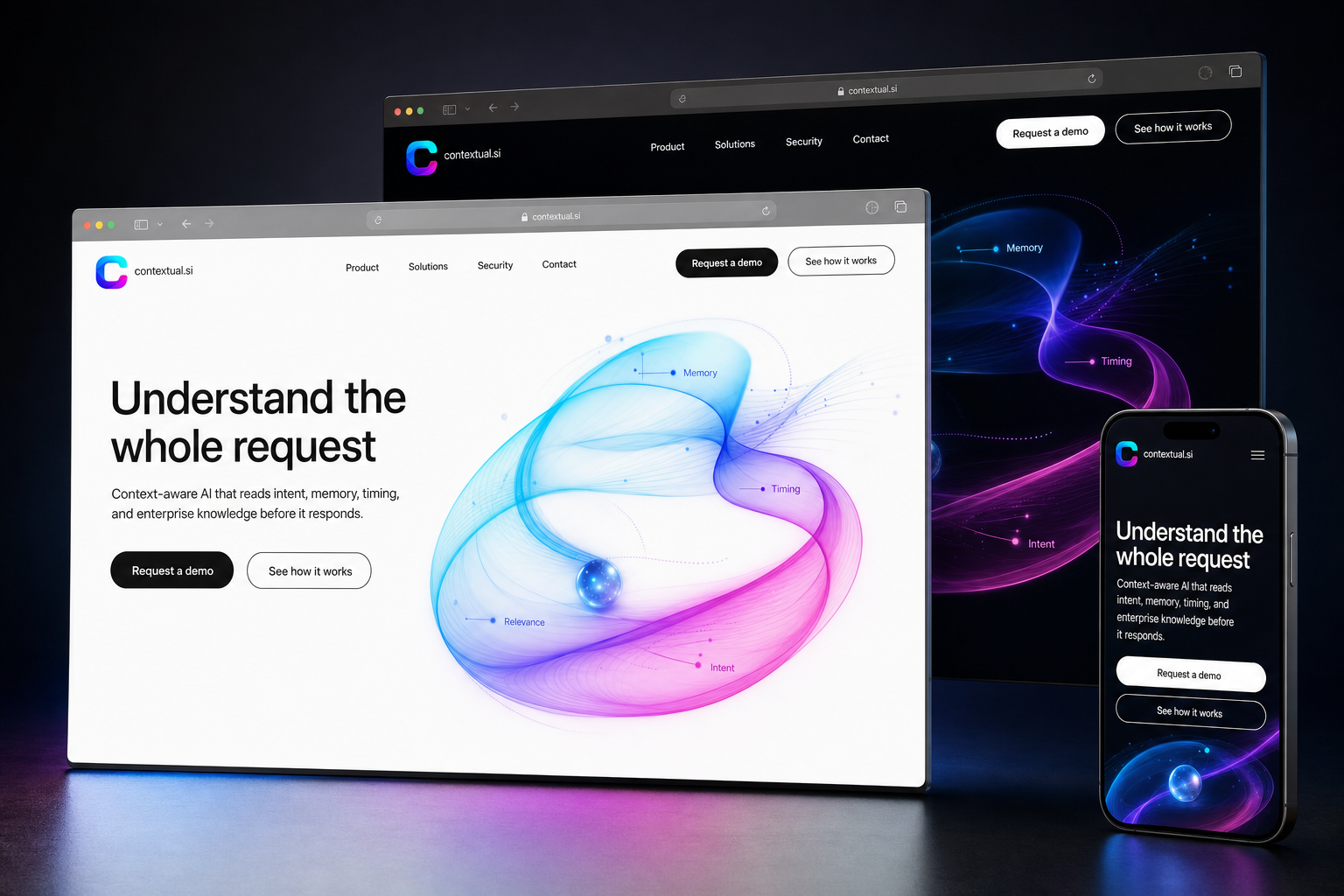 contextual.si website concept preview