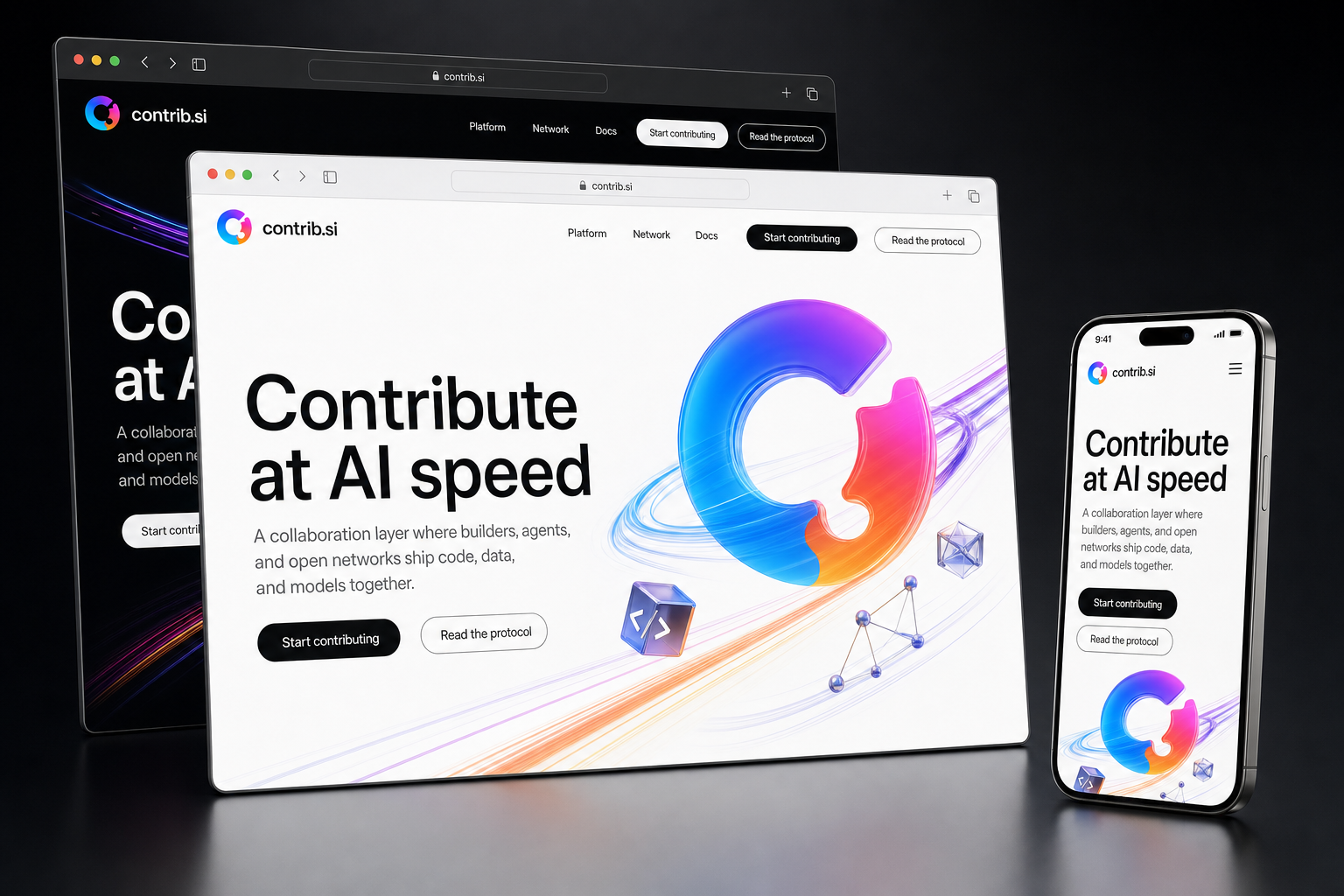 contrib.si website concept preview