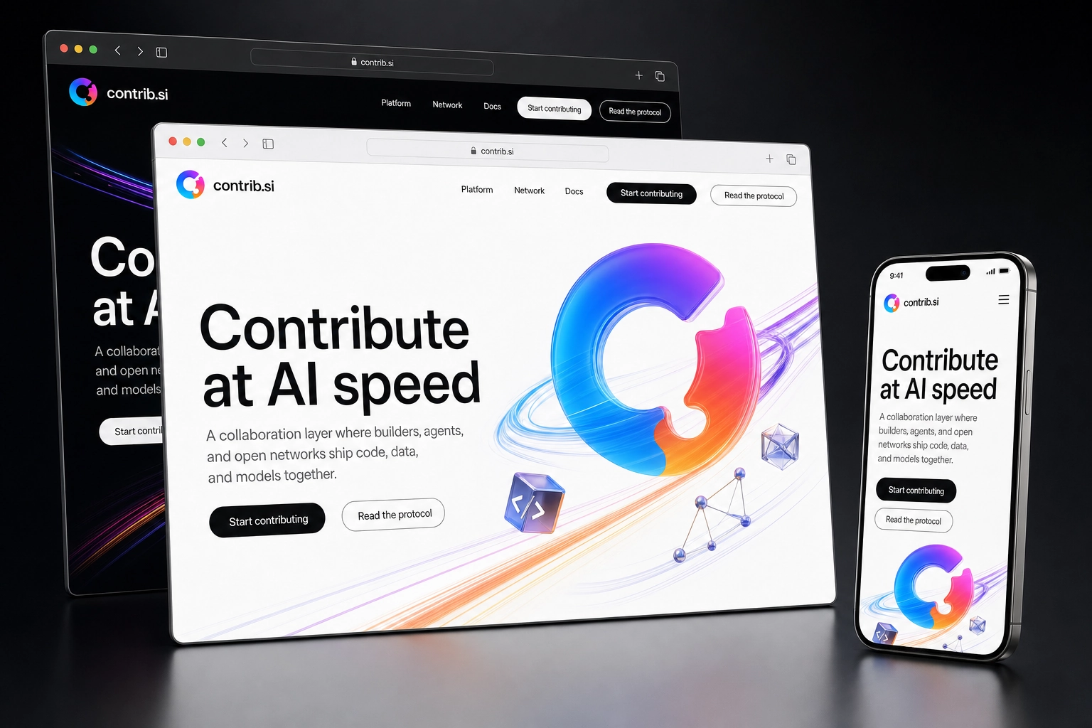 contrib.si website concept preview