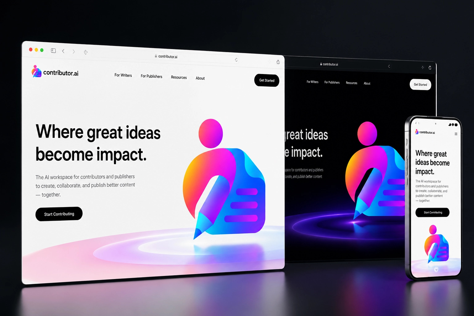 contributor.ai website concept preview