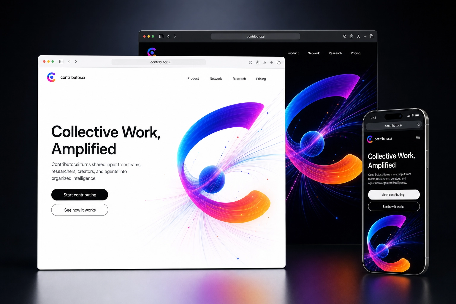 contributor.si website concept preview