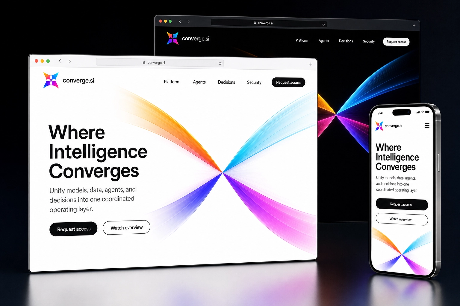 converge.si website concept preview