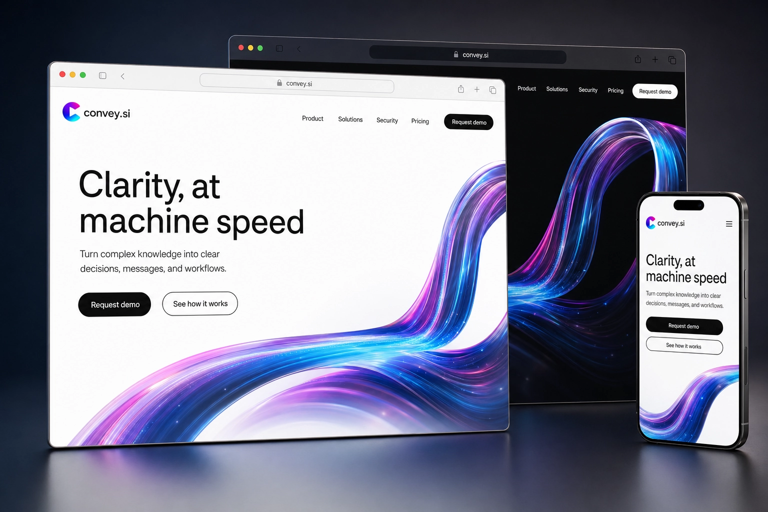 convey.si website concept preview