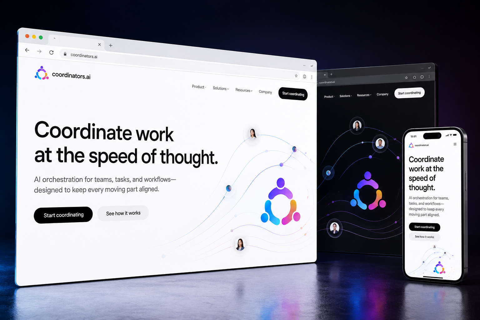 coordinators.ai website concept preview